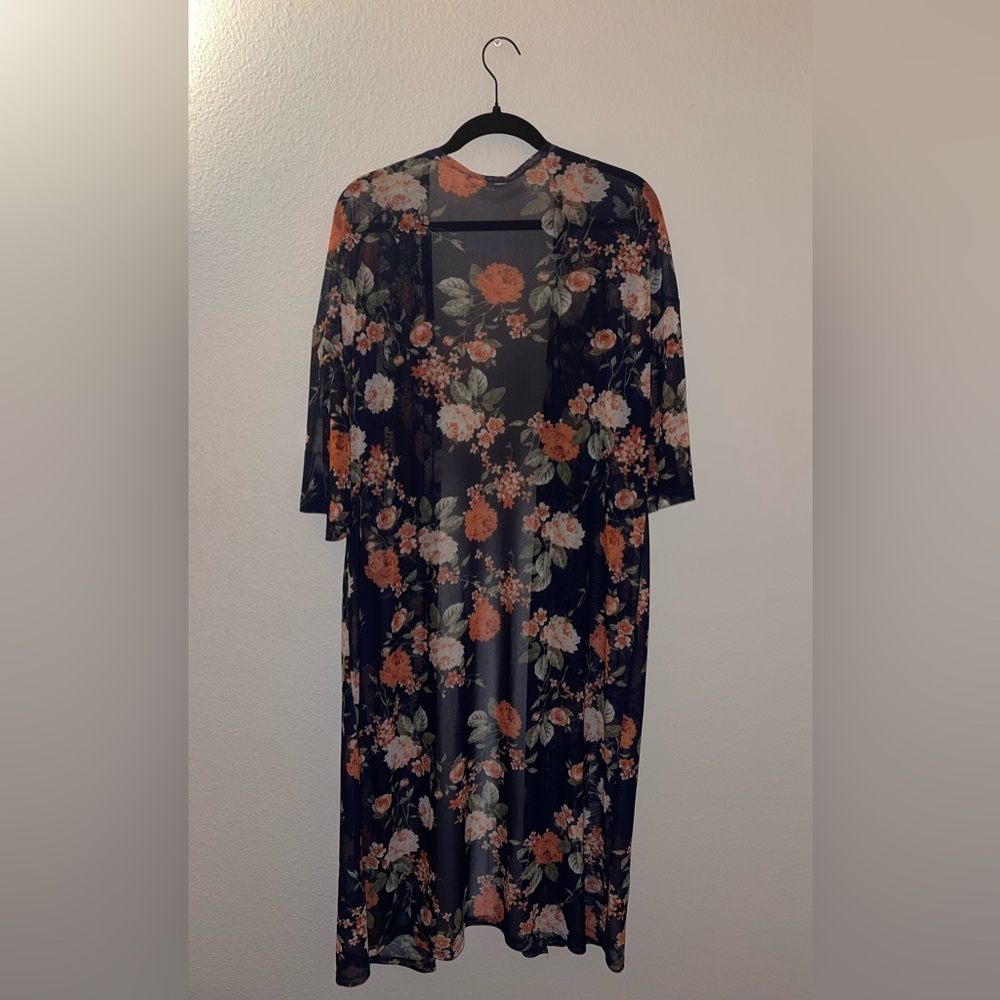 Ultra Flirt Floral Kimono/Duster - Picture 5 of 6